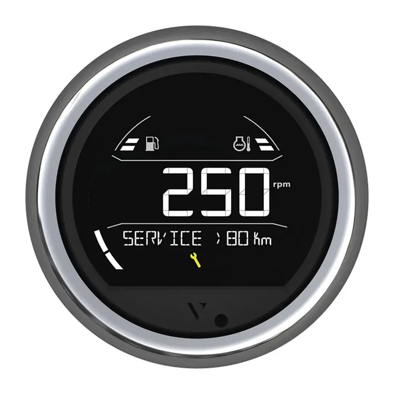 Veratron Vl Digital 85 Gauge With Round Chrome Bezel 1