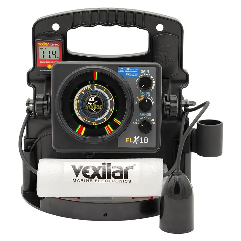 Vexilar Flx-18 Pro Pack Ii Ice Fishing Kit With 12° Ice-Ducer And Dd-100 Transducer 1