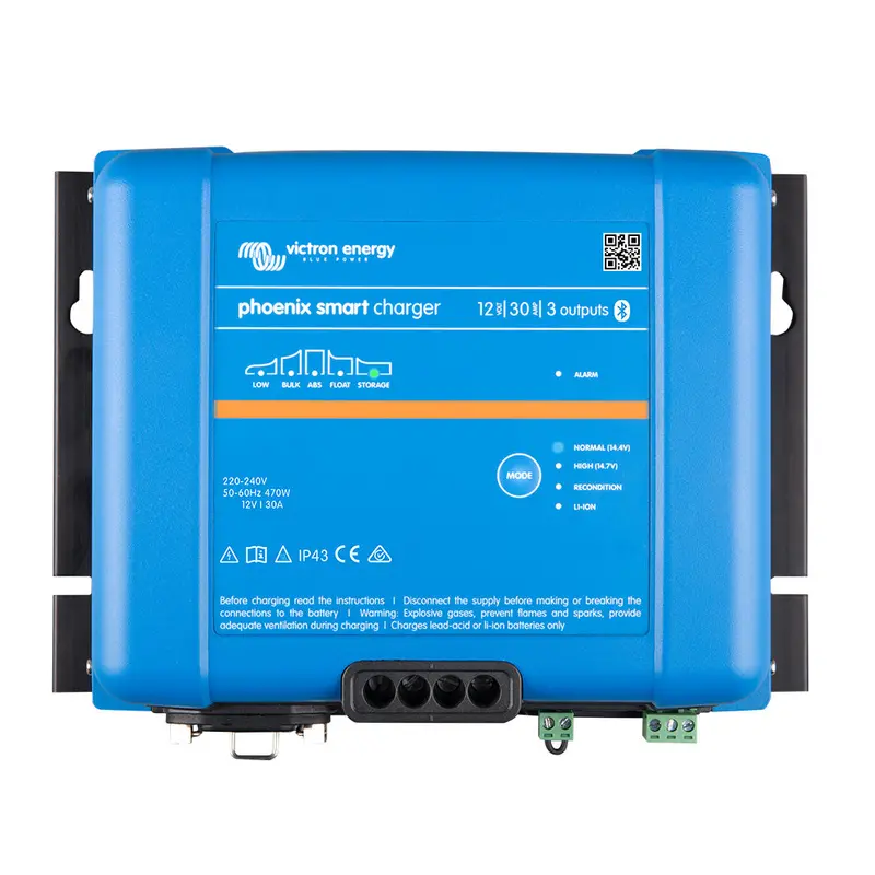 Victron Phoenix Smart Ip43 Charger – 12V, 30A, Triple-Output (3), 120–240V Ac Input [Psc123053095] 1