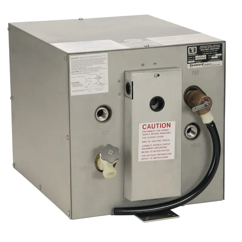 Whale Seaward 6-Gallon Electric Hot Water Heater With Rear-Mounted Heat Exchanger – 120V, 1500W [S600] 1