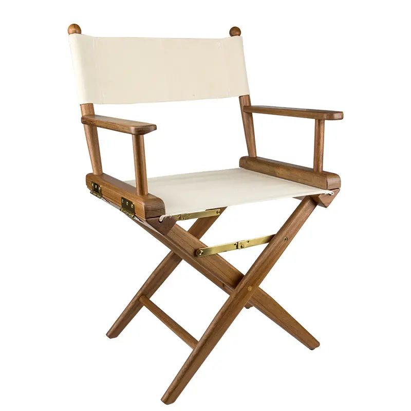 Whitecap 60044 Teak Director’S Chair – Natural Fabric Seat Covers Included [60044] 1