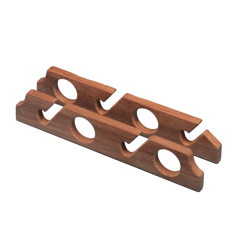 Whitecap Teak Four-Rod Storage Rack – Space-Efficient Dual-Piece Rod Holder Set (Model 60612) 1