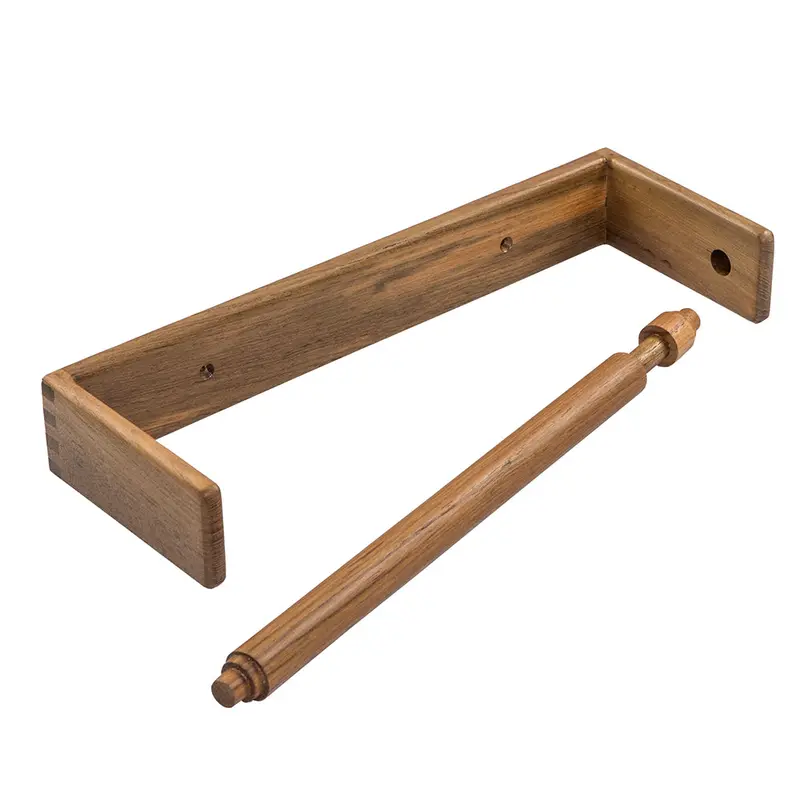 Whitecap Wall-Mount Teak Paper Towel Holder – Vertical Dispenser [62442] 1