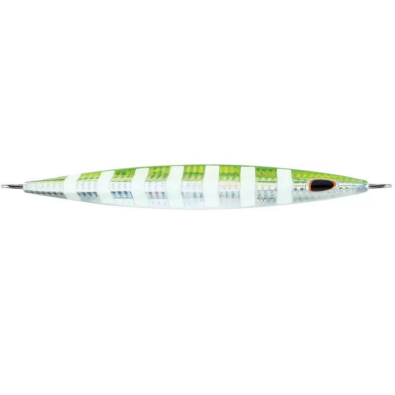 Williamson Kensaki 170 Jig – 6", 6 Oz, Uv Green Sardine Zebra Pattern 1