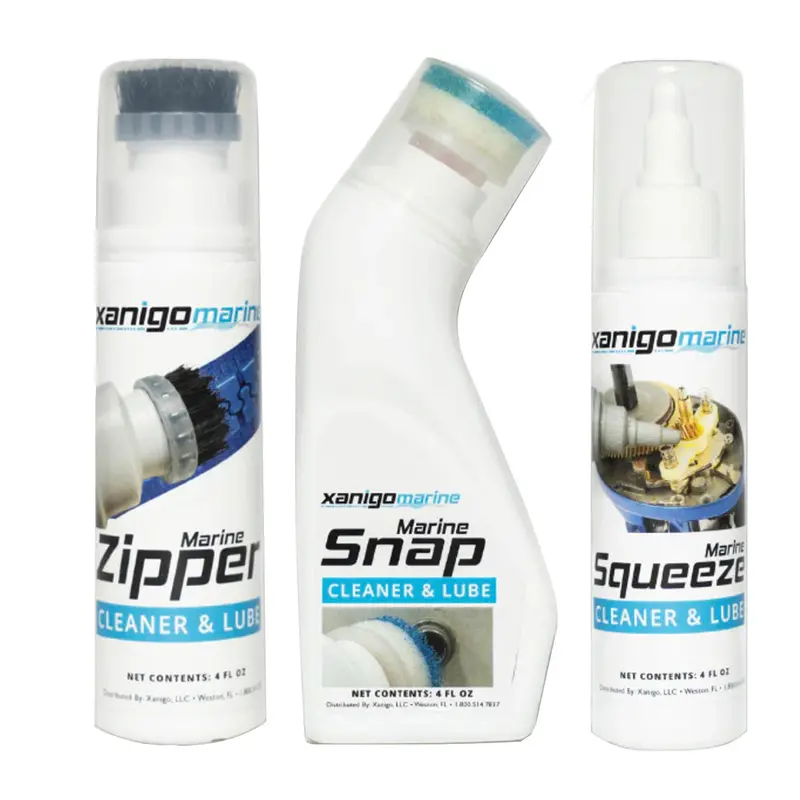 Xanigo Marine Zipper And Snap Lubricant Set – 3-Piece Maintenance Kit For Boat Hardware 1